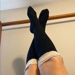 Black and Cream Men's Socks